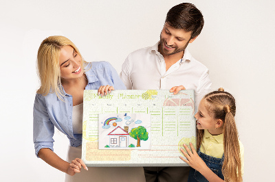 Cork memo board Family planner