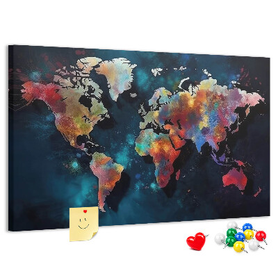 Cork board Abstract map