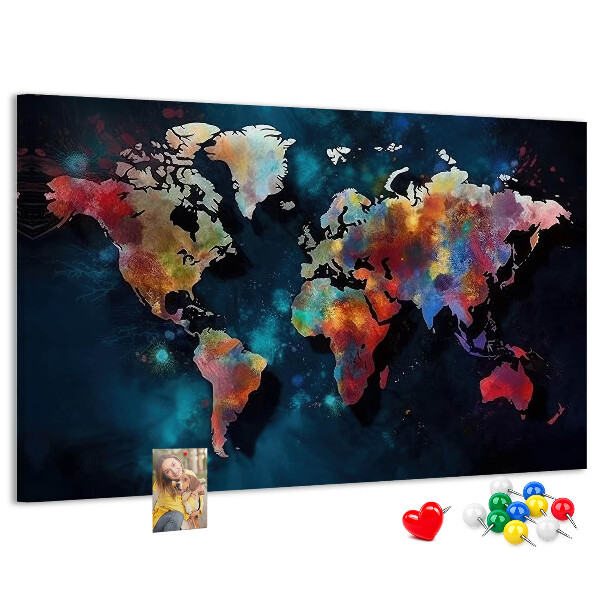 Cork board Abstract map