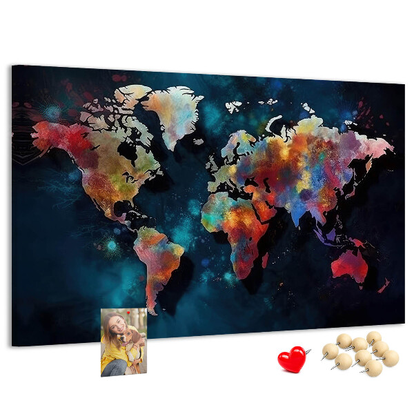 Cork board Abstract map