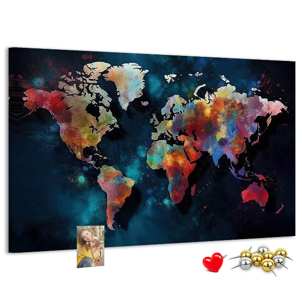 Cork board Abstract map