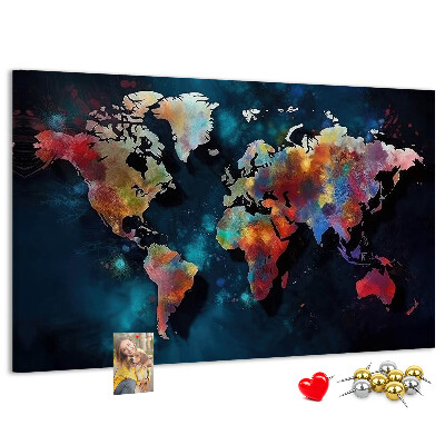 Cork board Abstract map