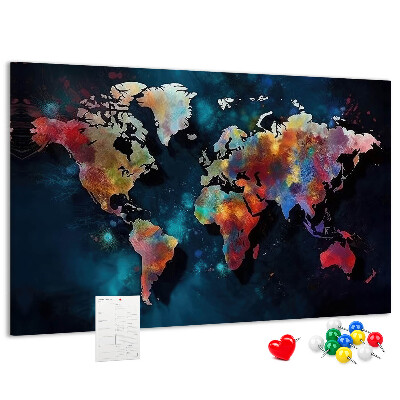 Cork board Abstract map