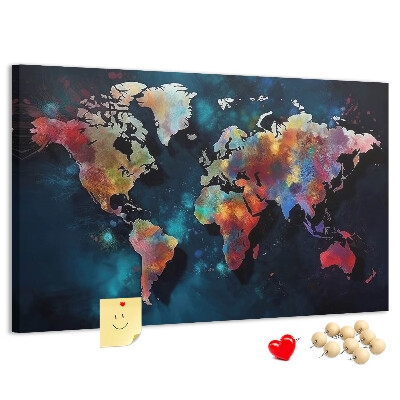 Cork board Abstract map