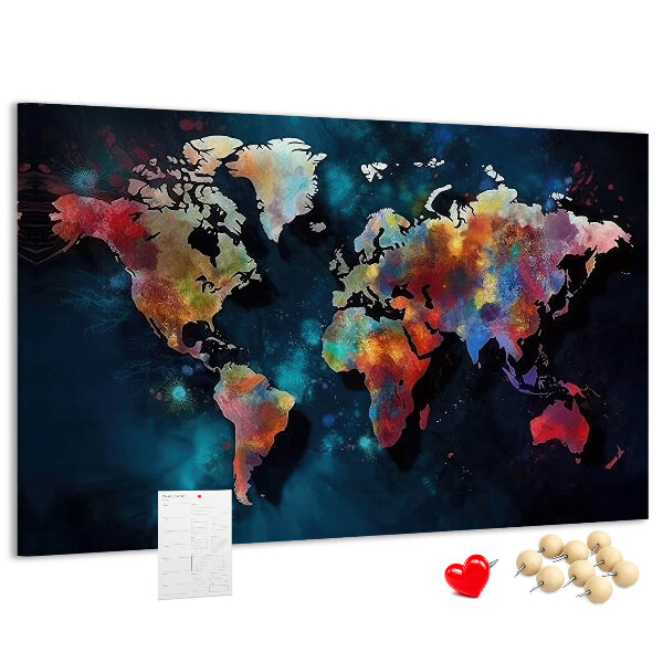 Cork board Abstract map
