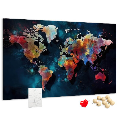 Cork board Abstract map