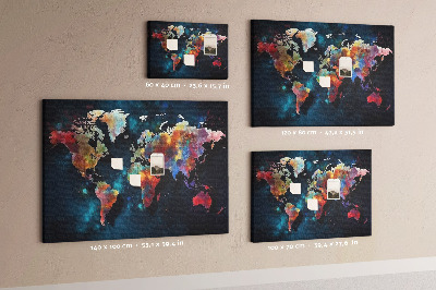 Cork board Abstract map