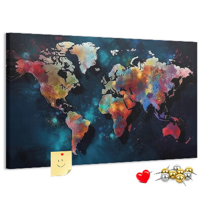 Cork board Abstract map
