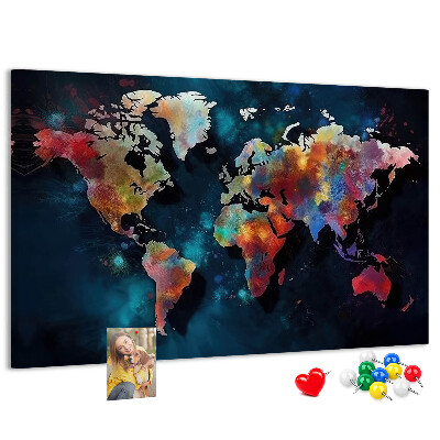 Cork board Abstract map