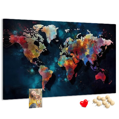 Cork board Abstract map