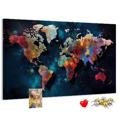 Cork board Abstract map