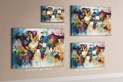 Cork display board Watercolor map