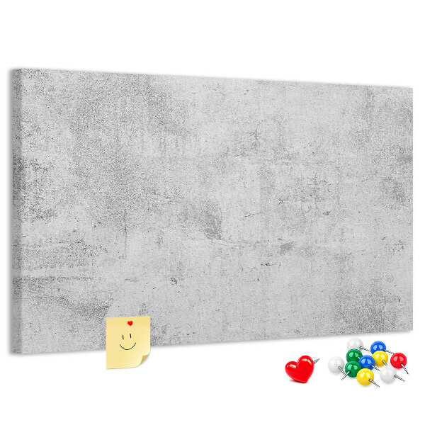 Cork memo board Concrete wall