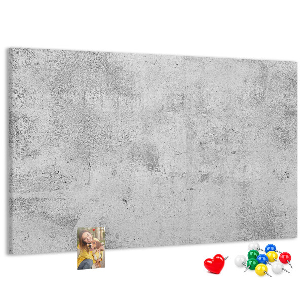 Cork memo board Concrete wall