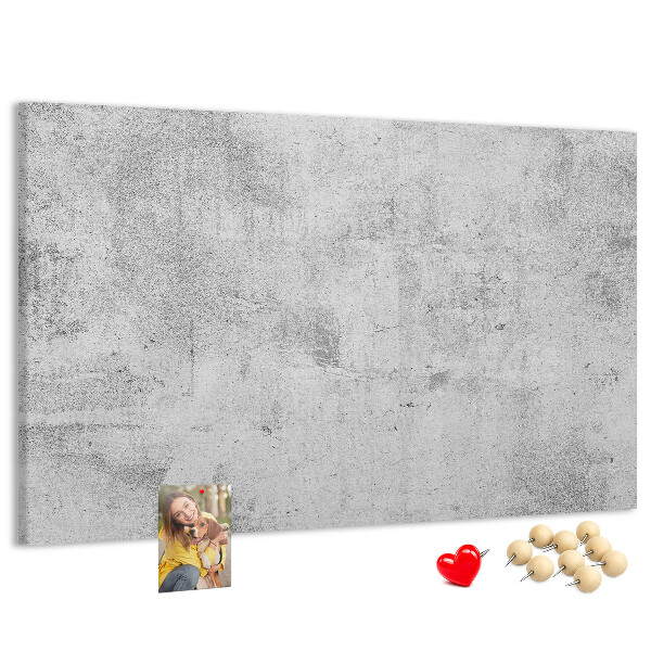 Cork memo board Concrete wall