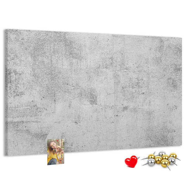 Cork memo board Concrete wall