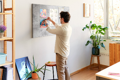 Cork memo board Concrete wall