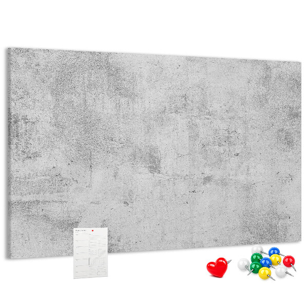 Cork memo board Concrete wall