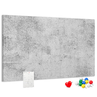 Cork memo board Concrete wall