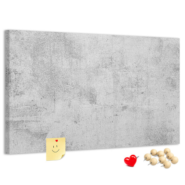 Cork memo board Concrete wall
