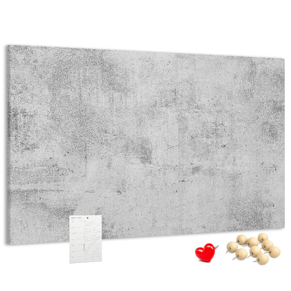 Cork memo board Concrete wall