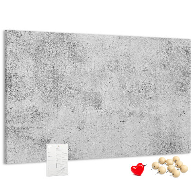 Cork memo board Concrete wall