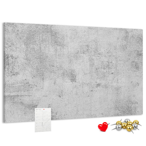 Cork memo board Concrete wall