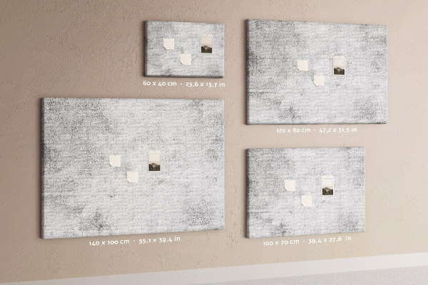 Cork memo board Concrete wall