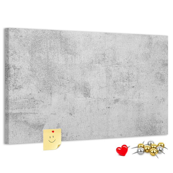 Cork memo board Concrete wall