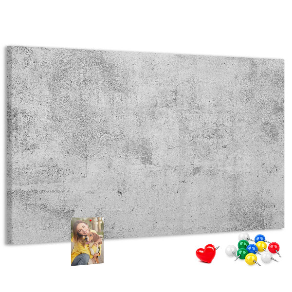 Cork memo board Concrete wall