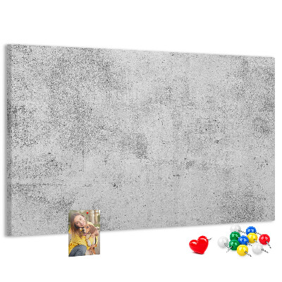 Cork memo board Concrete wall