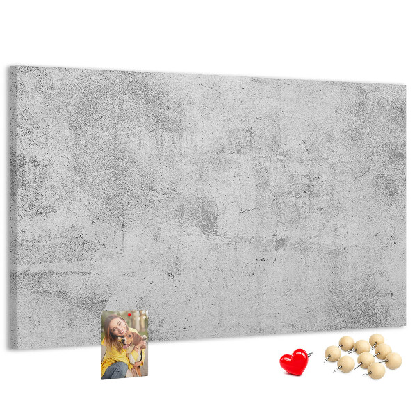 Cork memo board Concrete wall