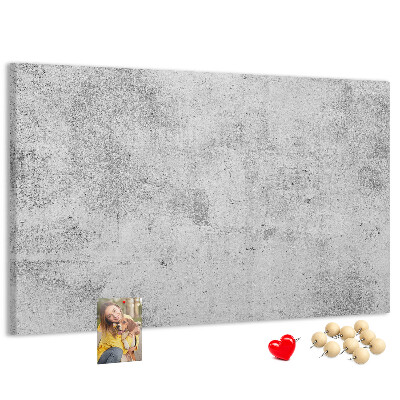 Cork memo board Concrete wall