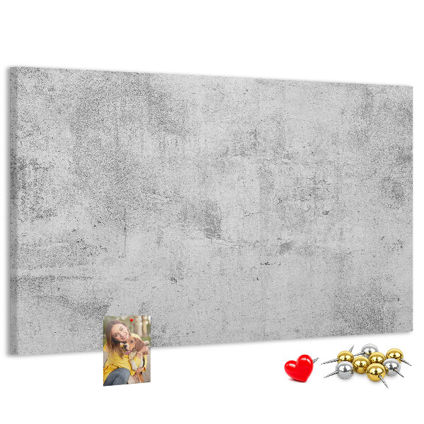 Cork memo board Concrete wall