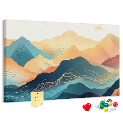 Cork board Mountain landscape