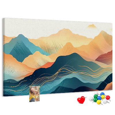 Cork board Mountain landscape