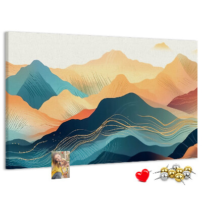 Cork board Mountain landscape