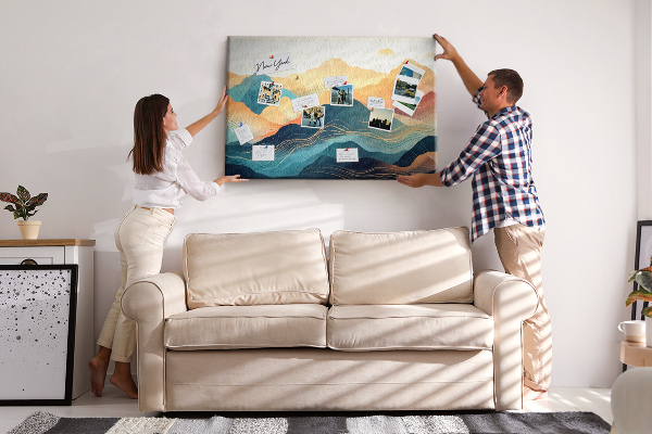 Cork board Mountain landscape