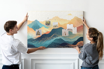Cork board Mountain landscape