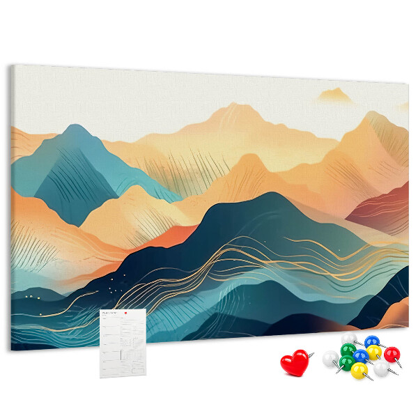 Cork board Mountain landscape