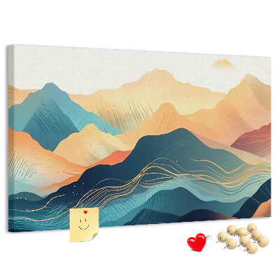 Cork board Mountain landscape
