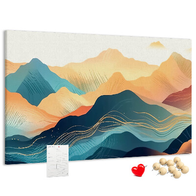 Cork board Mountain landscape