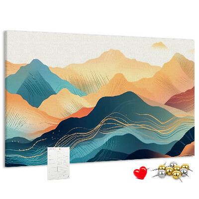 Cork board Mountain landscape