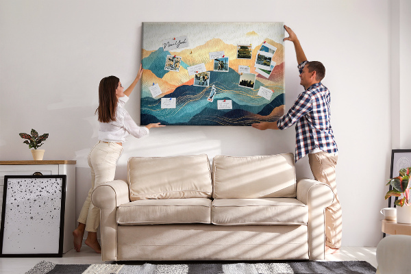 Cork board Mountain landscape