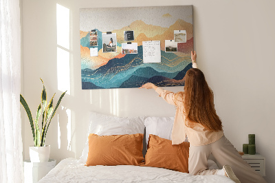 Cork board Mountain landscape