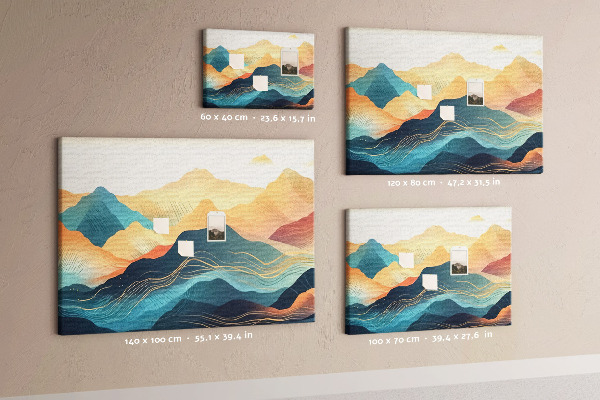 Cork board Mountain landscape