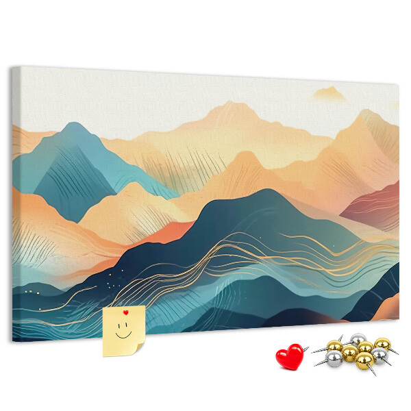 Cork board Mountain landscape