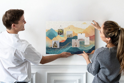 Cork board Mountain landscape