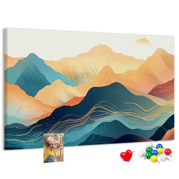 Cork board Mountain landscape