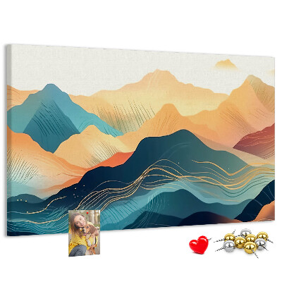 Cork board Mountain landscape